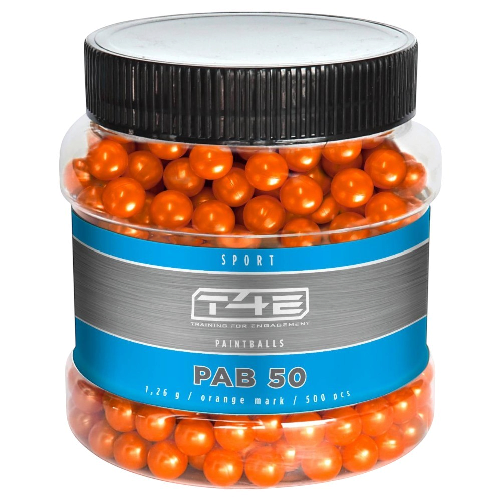 id-paintball T4E Sport PAB 50 cal Paintballs in Orange, 500 Stück in einer praktischen Kunststoffdose