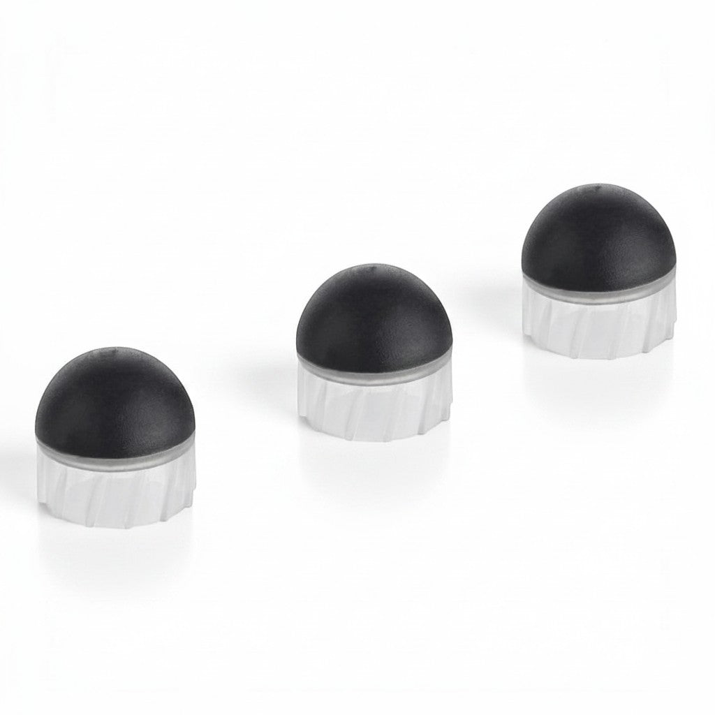 id-paintball T4E RBP 50 Präzisions-Gummigeschosse in Schwarz mit transparentem Treibspiegel für Kaliber .50