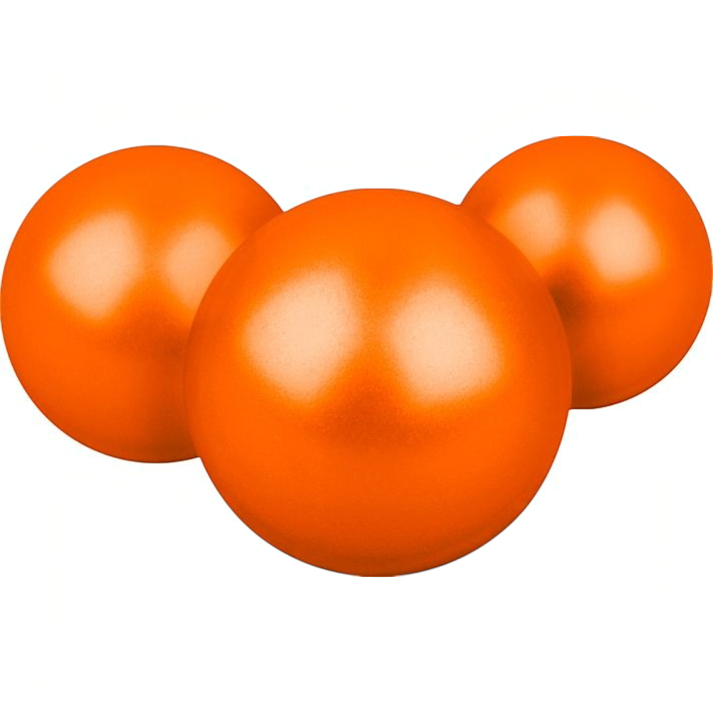 Drei leuchtend orangefarbene T4E Sport PAB 43 cal Paintballs von id-paintball für präzises Training