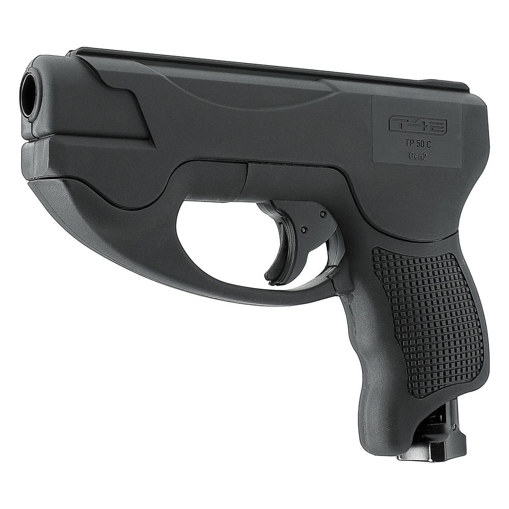 id-paintball T4E TP 50 Compact Gen2 CO2-Markierer in Schwarz mit 4-Schuss-Magazin und Quick-Piercing-System 2.0