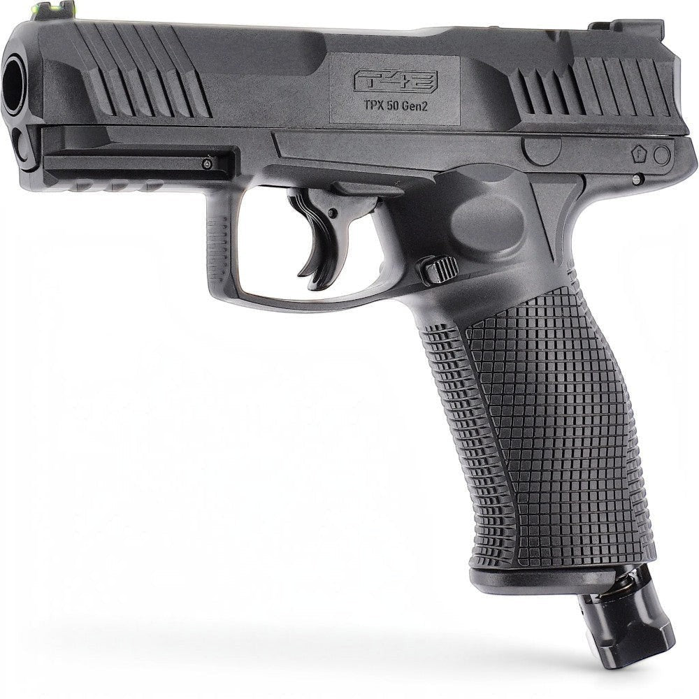 id-paintball T4E TPX 50 Gen2 Paintball-Markierer in Schwarz mit Picatinny-Schiene und Fibervisierung