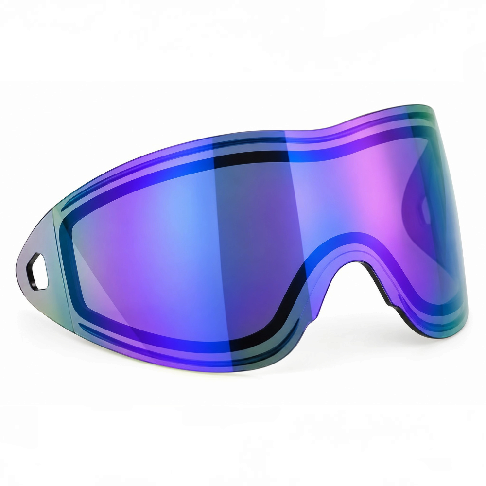 id-paintball E-Vent E-Flex Thermalglas mit lila Spiegelbeschichtung für beschlagfreie Sicht beim Paintball