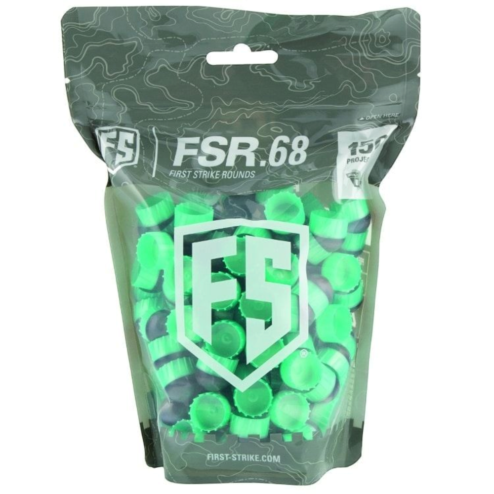 id-paintball Tiberius First Strike Paintballs 150 Stück in grüner Verpackung mit aerodynamischem Design