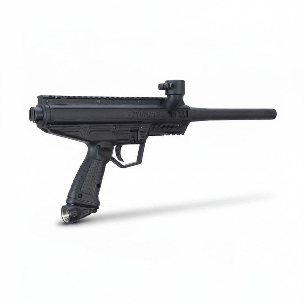 id-paintball Tippmann Stormer Basic Paintball Markierer in Schwarz mit robustem Kunststoffgehäuse und Picatinny-Schiene