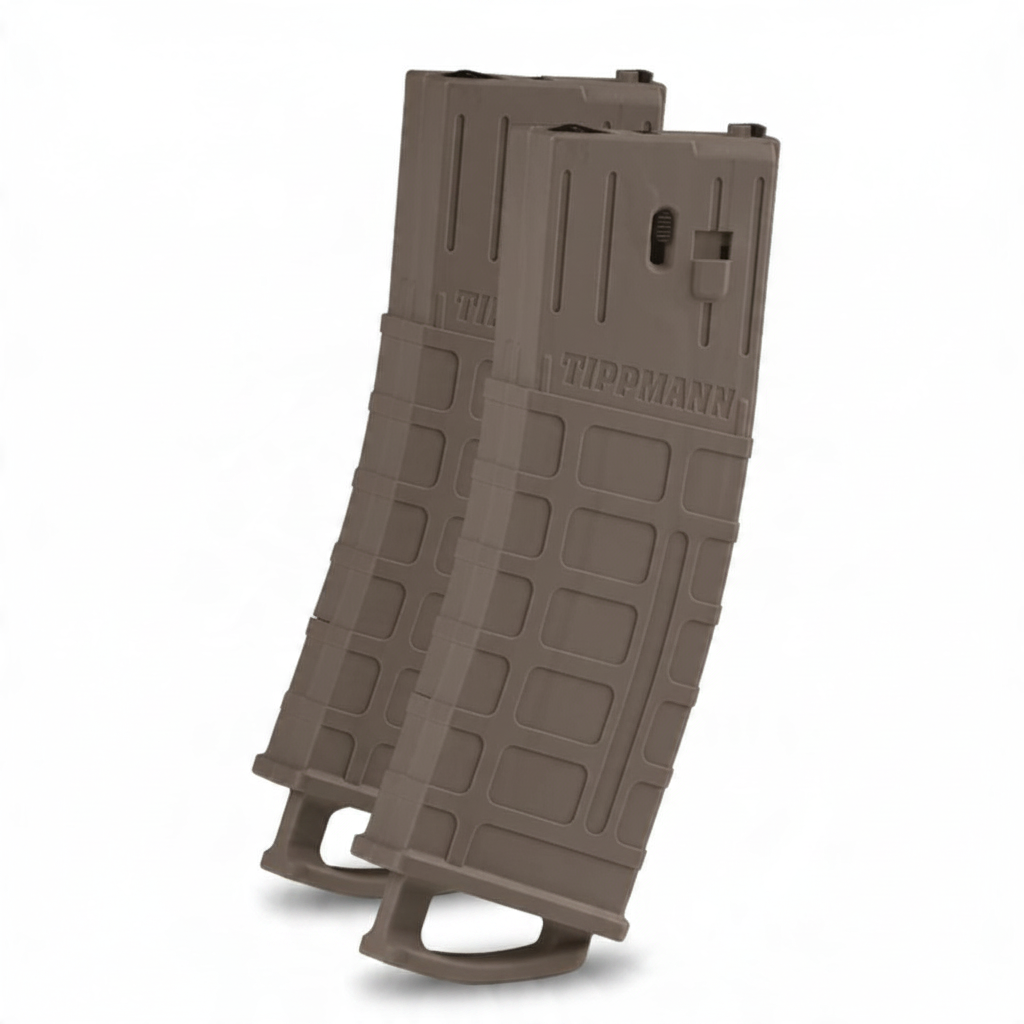 id-paintball 2er Pack Tippmann 20-Schuss Magazine für TMC Paintball-Markierer in der Farbe Tan Earth