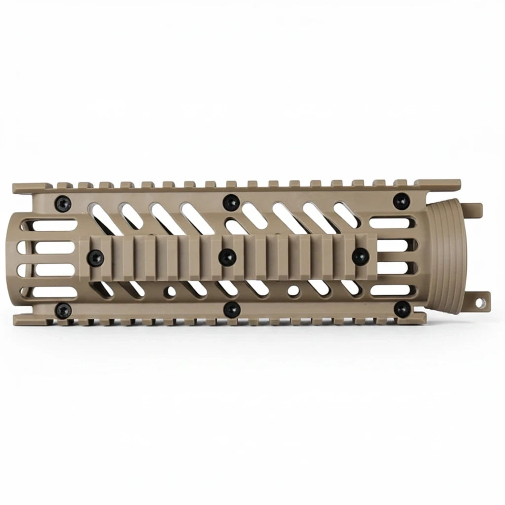 id-paintball Tippmann TMC Original Shroud in Tan aus robustem Kunststoff mit taktischem Design und Montageschienen