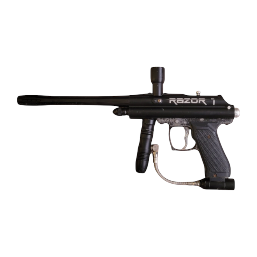 id-paintball gebrauchter Umarex Razor Paintball Markierer in Schwarz mit Spyder-Laufgewinde und Metallkomponenten