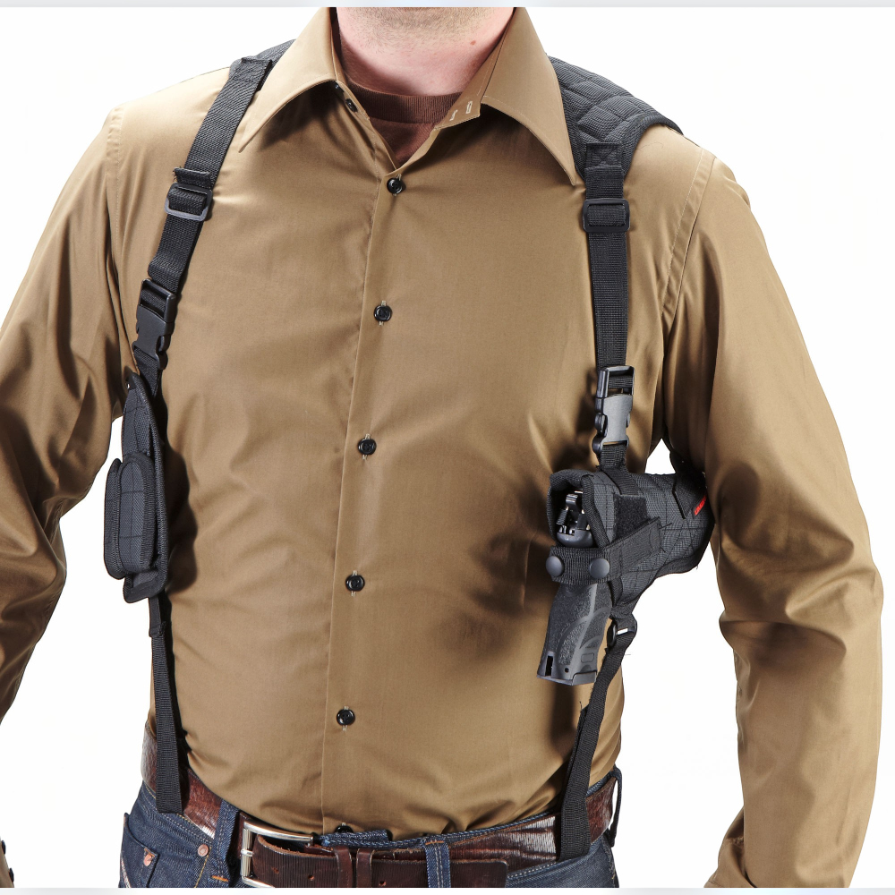 id-paintball Umarex Schulterholster aus schwarzem Nylon mit verstellbaren Riemen für verdecktes Tragen am Körper