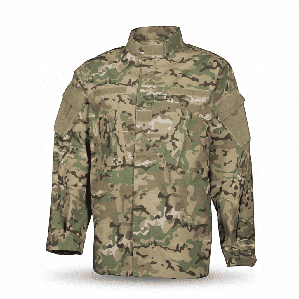 id-paintball US Uniform Feldjacke in Operation Camo aus robustem Ripstop-Baumwollgewebe mit Klett-Brusttaschen