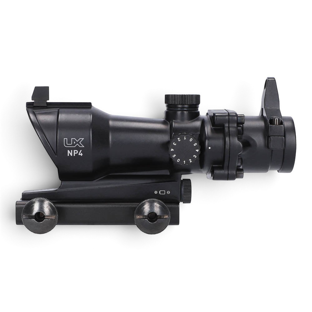 id-paintball UX Nano Point 4 Leuchtpunktvisier aus Metall mit Picatinny-Montage und einstellbarer Helligkeit