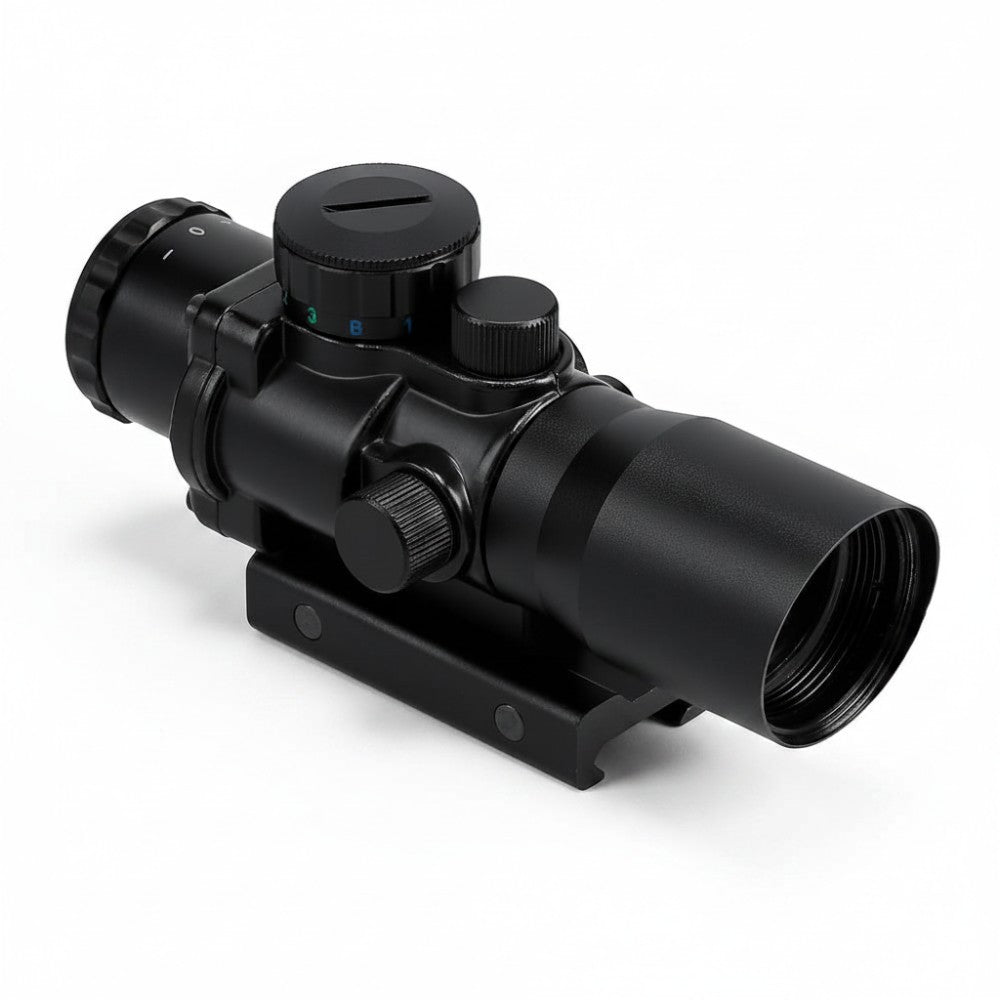 id-paintball UX RS 4x32 TacDot Zielfernrohr in Schwarz mit beleuchtetem Absehen und Picatinny-Montage