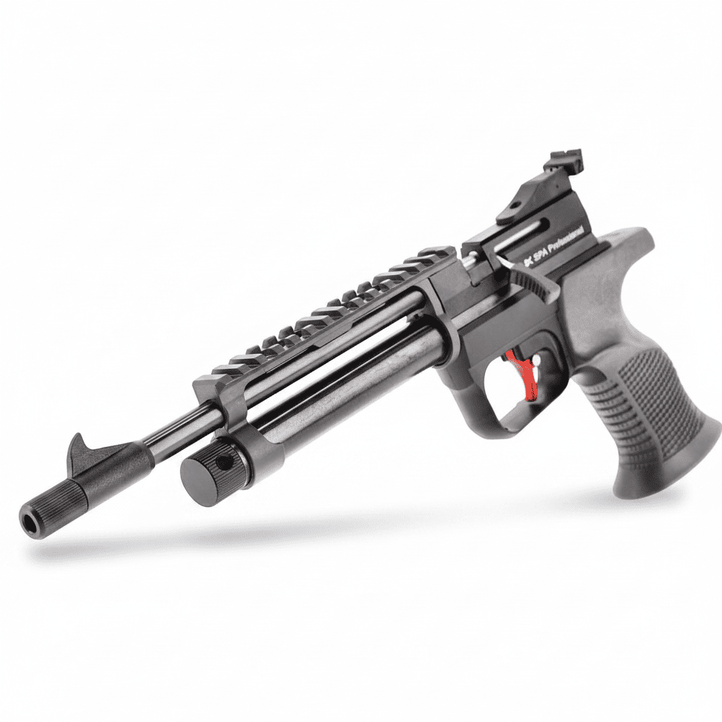 id-paintball UX SPA Professional CO2-Luftpistole in Schwarz mit Picatinny-Schiene und ergonomischem Griff