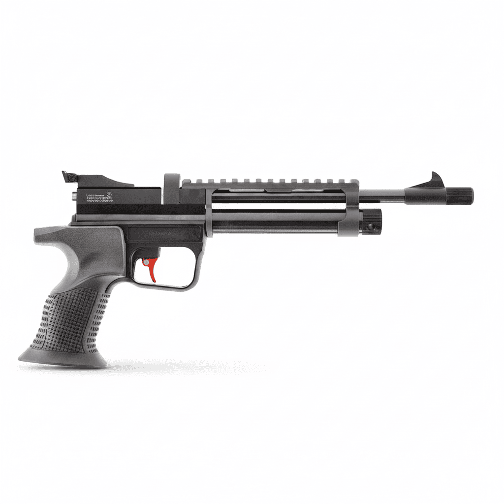 id-paintball UX SPA Professional CO2-Luftpistole im Kaliber 5,5 mm mit ergonomischem Griff und rotem Abzug