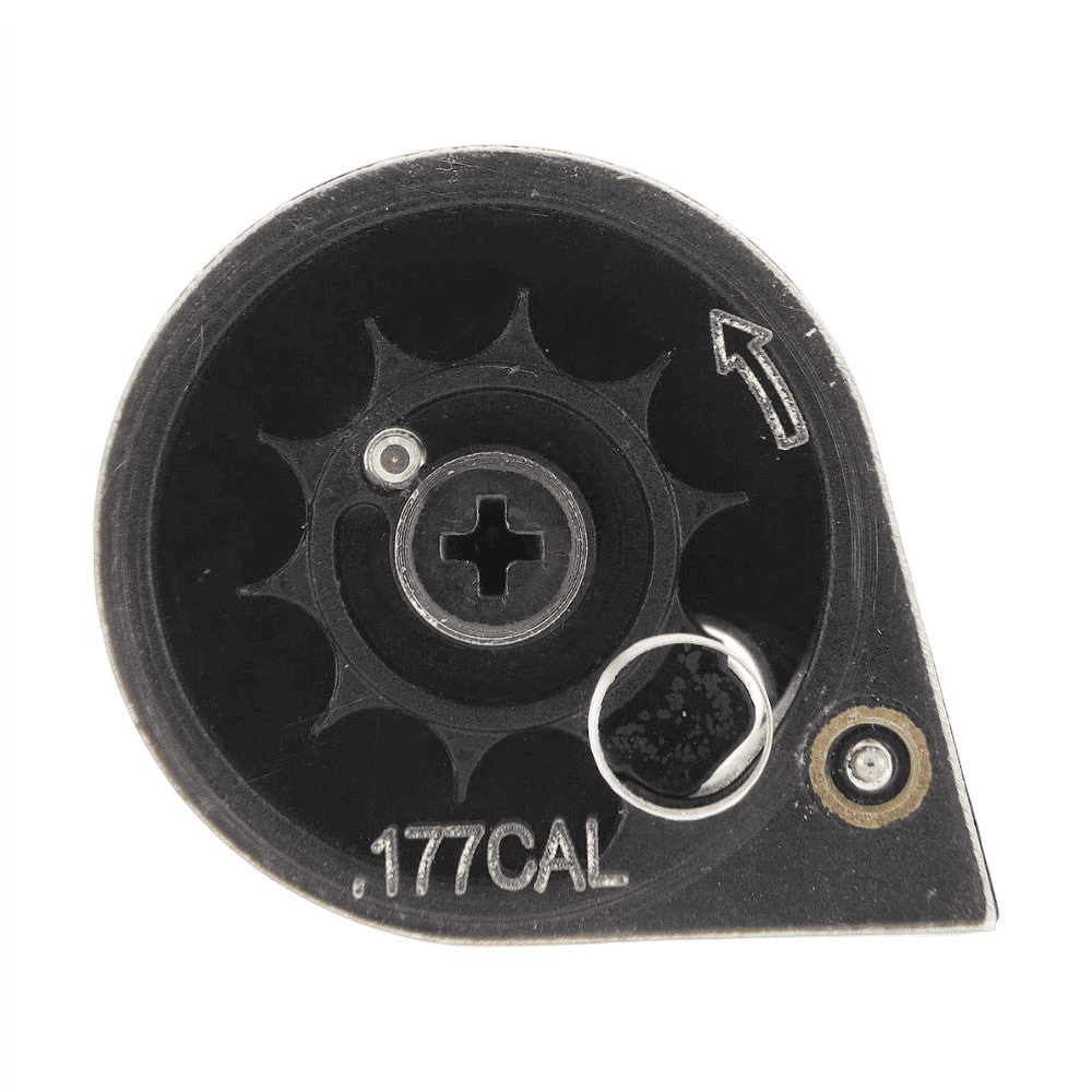 id-paintball UX SPA Master Ersatzmagazin Trommel für 9 Diabolos im Kaliber 4,5 mm (.177) aus schwarzem Metall