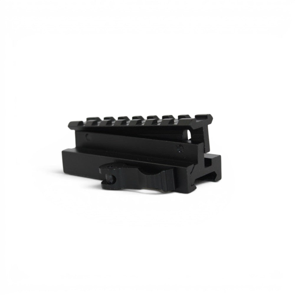 id-paintball verstellbarer 80mm Riser aus schwarzem Aluminium für 20mm Picatinny-Schienen zur Zielfernrohr-Erhöhung