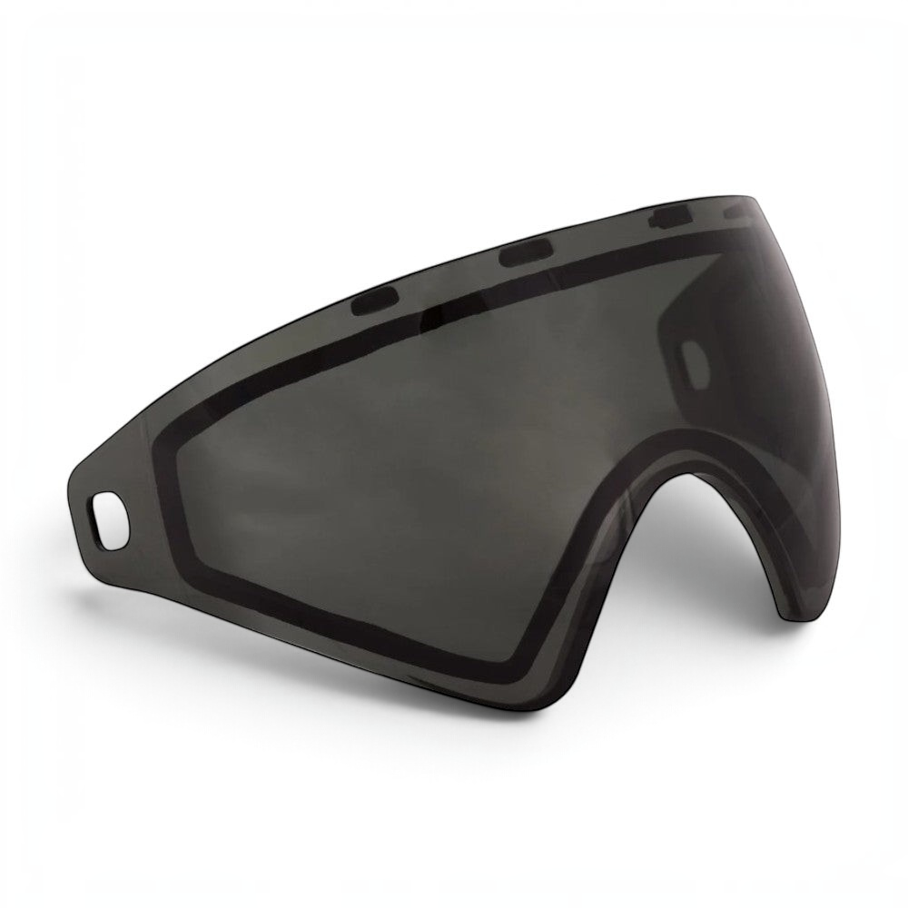 id-paintball Virtue VIO Thermal Maskenglas in Dark Smoke mit Anti-Fog-Beschichtung für klare Sicht bei hellem Licht