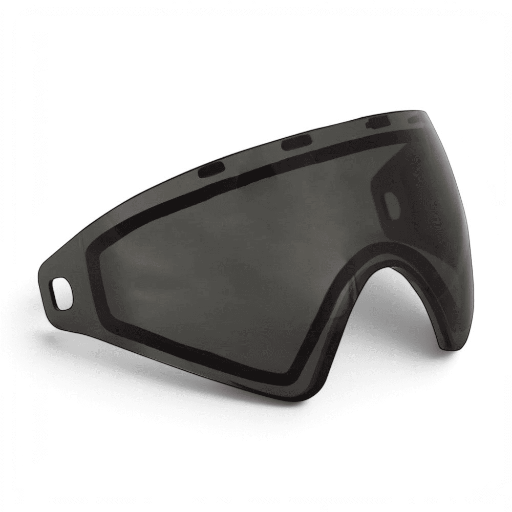 id-paintball Virtue VIO Thermal Maskenglas in Dark Smoke mit Anti-Fog-Beschichtung für klare Sicht bei hellem Licht
