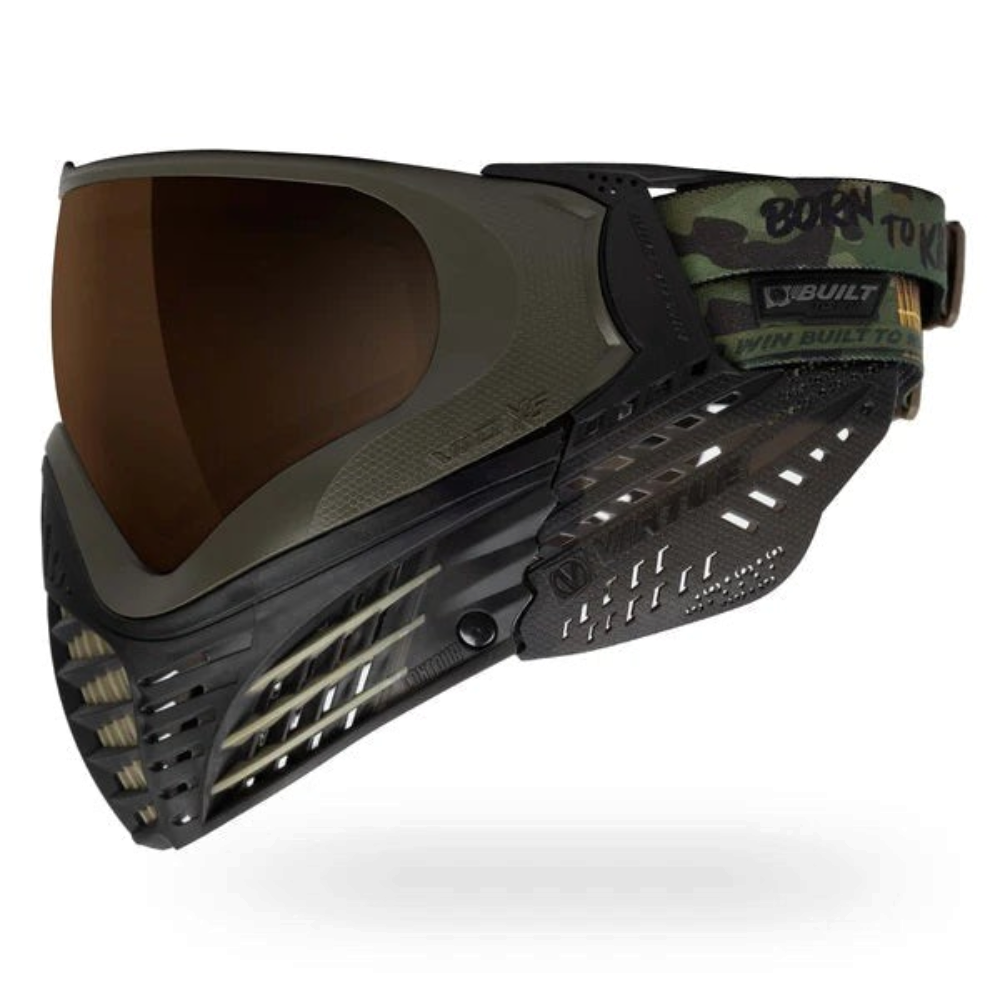 id-paintball Virtue VIO X6 Paintball Maske in Desert Storm Optik mit getönter Linse und Camouflage-Kopfband