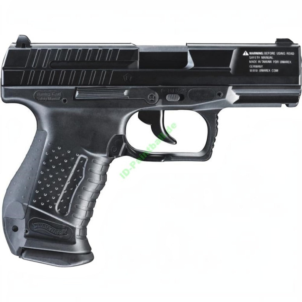 id-paintball Walther P99 DAO CO2 Airsoftpistole in Schwarz mit Metallschlitten und ergonomischem Griffstück