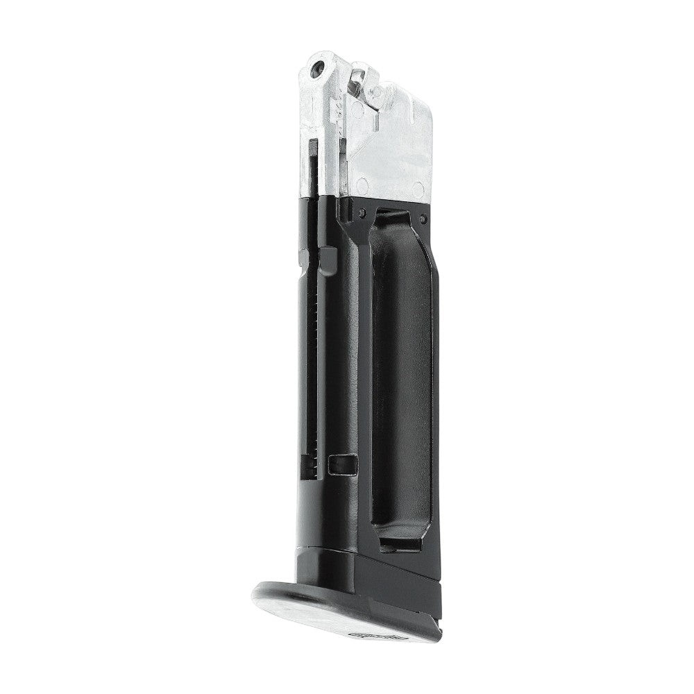 id-paintball Walther PDP Magazin für 4,5 mm Stahl-BBs mit 18 Schuss Kapazität in Schwarz und Silber
