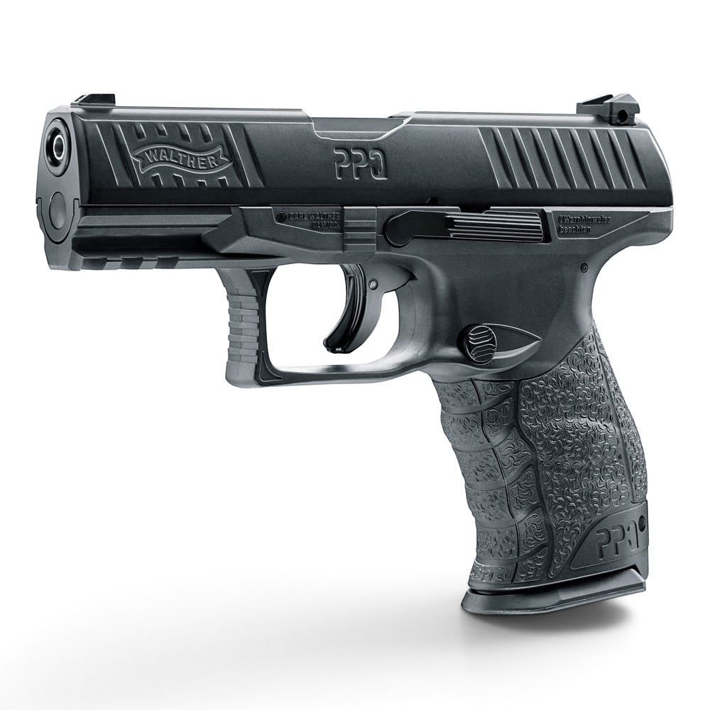 id-paintball Walther PPQ M2 CO2-Pistole in Schwarz mit Metallschlitten, Polymergriff und 4,5 mm Diabolo-Kaliber