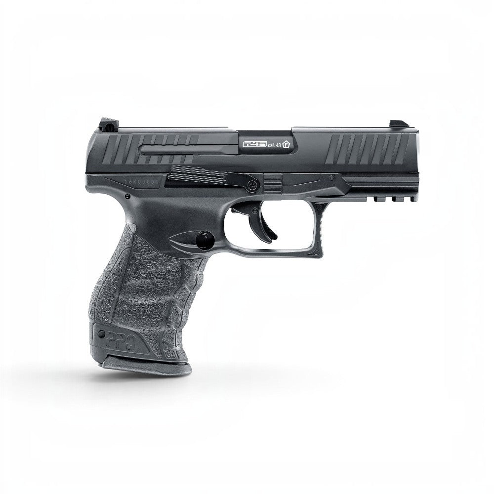 id-paintball Walther PPQ M2 T4E Trainingspistole im Kaliber .43 mit schwarzem Gehäuse und ergonomischem Griff