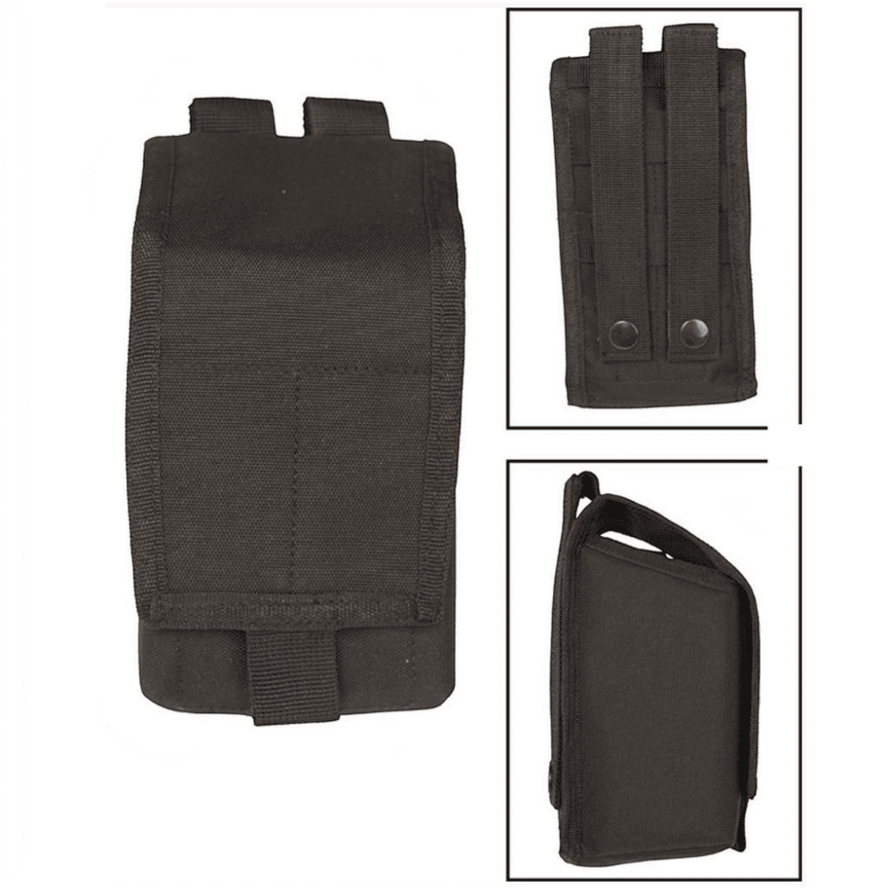 id-paintball XXL Magazintasche aus schwarzem Polyester mit MOLLE-System und Klettverschluss für Airsoft Magazine