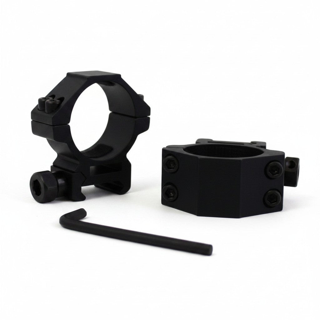 id-paintball Zielfernrohr-Montageringe 25,4mm schwarz für Picatinny-Schienen mit Inbusschlüssel