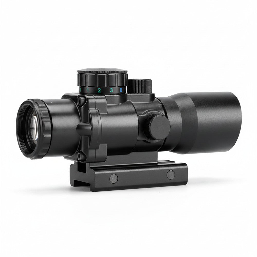 id-paintball UX RS 4x32 TacDot Zielfernrohr in Schwarz mit beleuchtetem Absehen und Picatinny-Montage