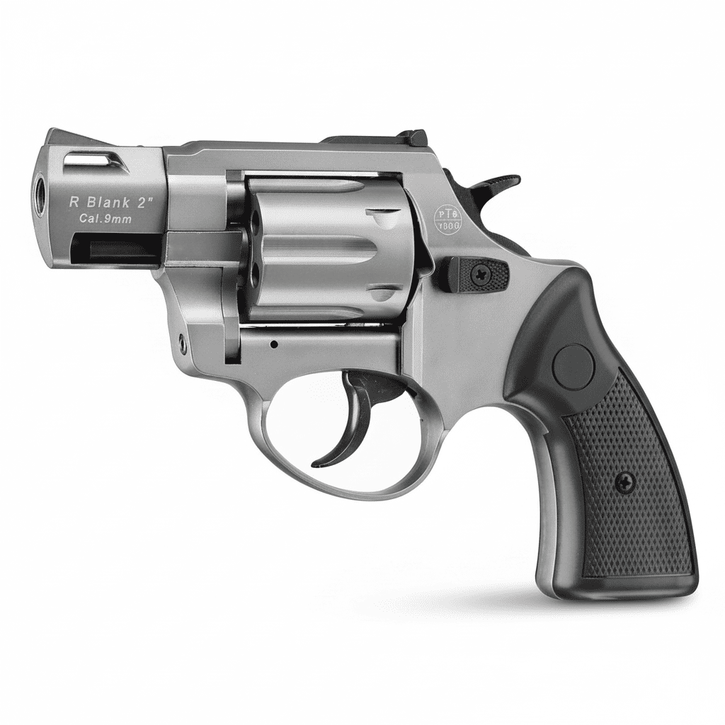 id-paintball Zoraki R2 Titan Schreckschussrevolver in 9mm R.K. mit 2 Zoll Lauf und ergonomischen schwarzen Griffschalen