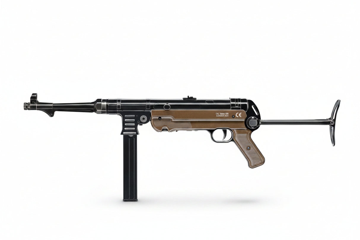 Legends MP German Vollmetall CO₂ BB Waffe Kaliber 4,5 mm mit Blowback und klappbarem Schaft