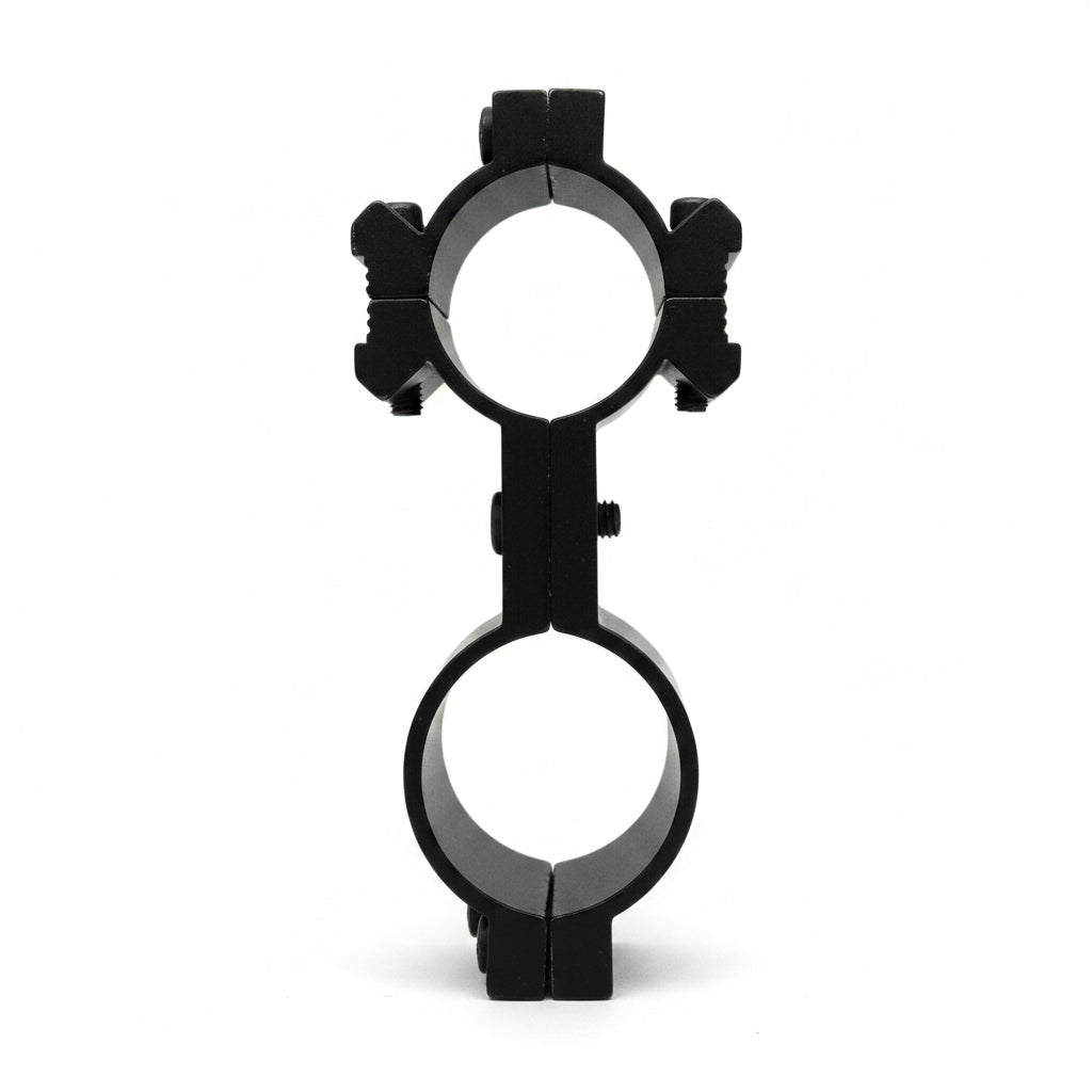 Scope Doppel Montage Ring aus Aluminium für Rohrdurchmesser von 23 bis 26 mm.