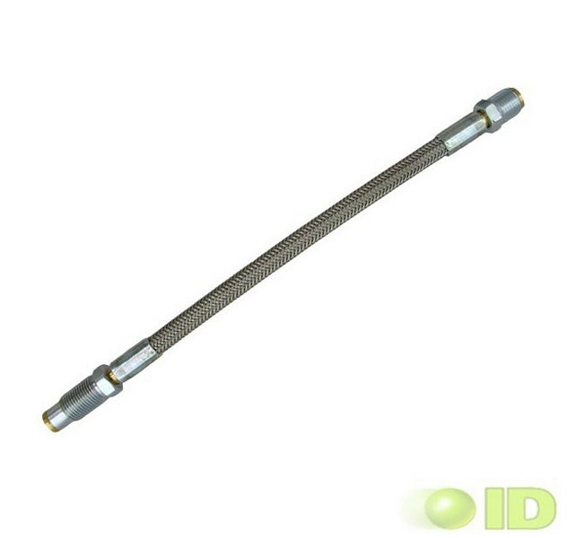 Original Tippmann Stahlflexschlauch TA02062 beziehungsweise 98-09N mit 8 3/8 Zoll Länge und Bördelanschlüssen.