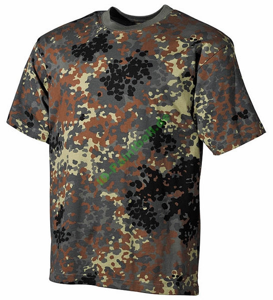 Bundeswehr T-Shirt, halbarm, flecktarn, 170g/m²