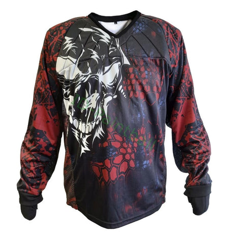 IDP Custom Jersey Angry Skull Rot Schwarz