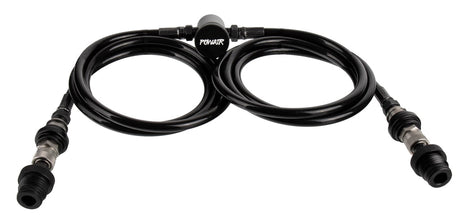 PowAir Double Hose Paintball HPA Remote System Schwarz