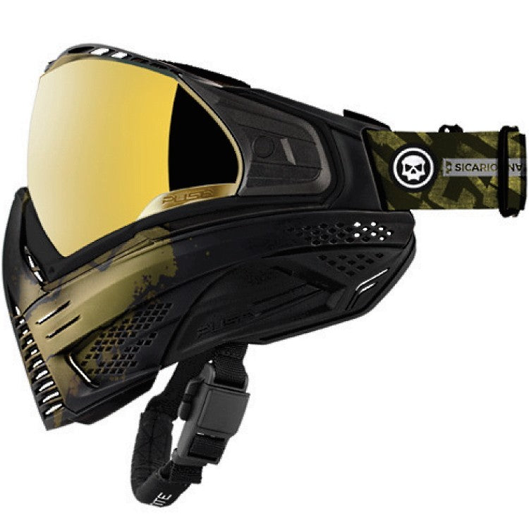 Push Unite Paintball Thermal Maske LA Infamous Gold Skull Black LTD