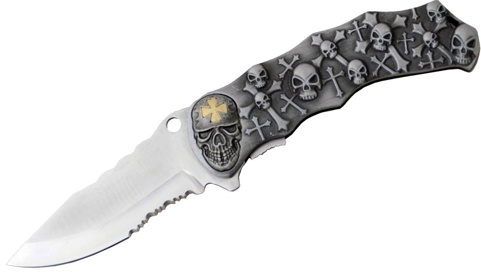 Kyu Line Taschenmesser - Totenkopf