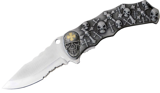 Kyu Line Taschenmesser - Totenkopf