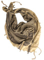 Shemag PLO Tuch mit Fransen Khaki Tan / schwarz Gr. ca. 110 x 110cm