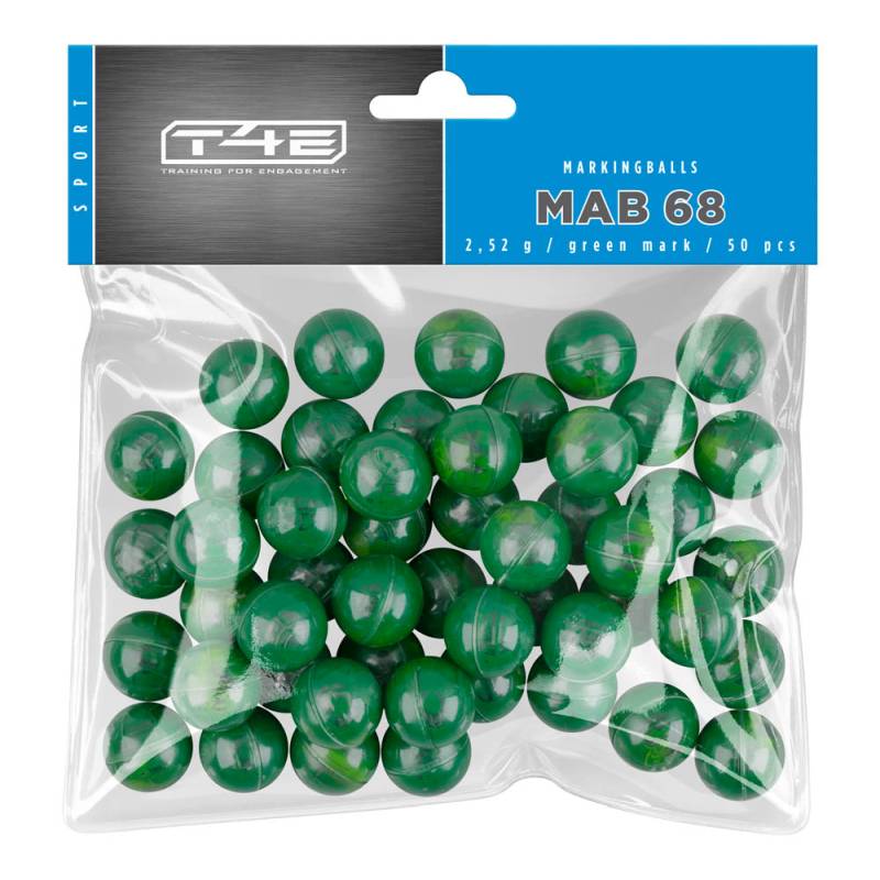 T4E Sport MAB 68 Cal.68 Marking Balls Grün - Inhalt: 50 Stk