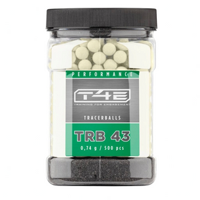 T4E Performance TRB 43 cal.43 500Stk., Hart Gummikugeln, Tracer Nachleuchtend