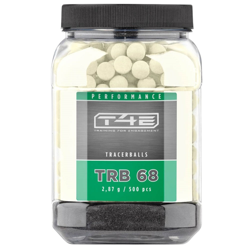 T4E Performance TRB 68 cal.68 50 Stk., Hart Gummikugeln, Tracer Nachleuchtend