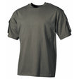 US T-Shirt, halbarm, oliv, mit Ärmeltaschen