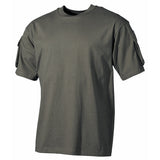 US T-Shirt, halbarm, oliv, mit Ärmeltaschen