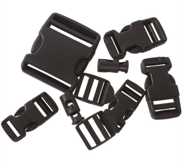 Westen / Hosen Repair Set Buckle Set 9 teilig Schwarz