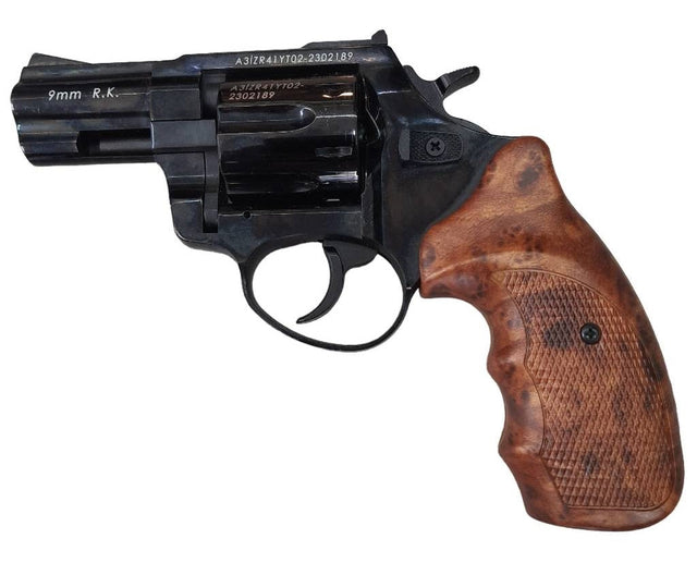 Zoraki R1 Shiny 2,5 Zoll 9mm R.K. Schwarz / Holz Schreckschussrevolver