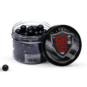 100 Hartgummi Rubberballs Paintballs Reballs Cal 68