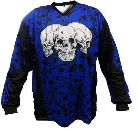 IDP Jersey The Skulls Blau Paintball Trikot