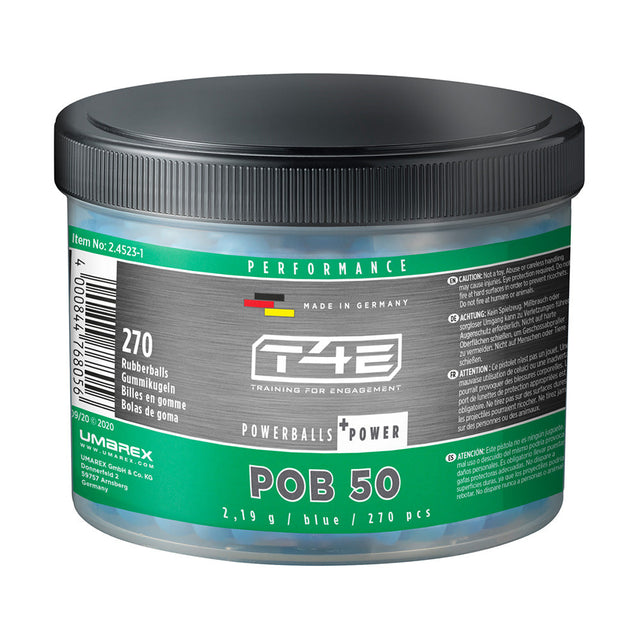100 Stück T4E Powerballs Rubberballs cal50 blau Performence POB 50